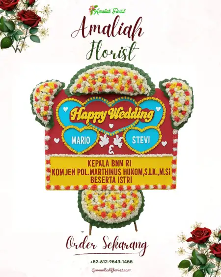 Papan Bunga Pernikahan cikajang